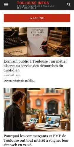 Anteprima del sito Toulouse Infos, media di Francia per articoli sponsorizzati