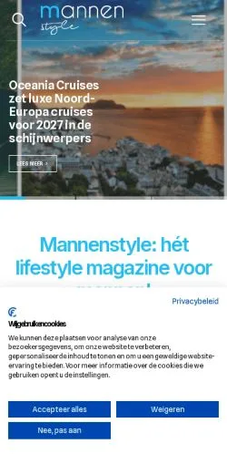 Aperçu du site Mannenstyle, média de Pays-Bas pour articles sponsorisés