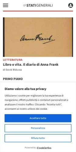 Anteprima del sito Gli Stati Generali, media di Italia per articoli sponsorizzati