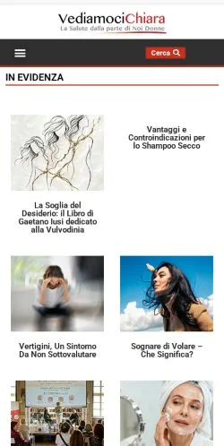 Anteprima del sito VediamociChiara, media di Italia per articoli sponsorizzati