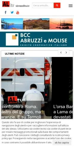 Anteprima del sito Abruzzo Live TV, media di Italia per articoli sponsorizzati