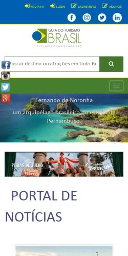 스폰서 기사용 브라질 매체 Guia Do Turismo Brasil 사이트 미리보기