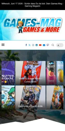 Podgląd witryny Games-Mag, medium z kraju Niemcy do artykułów sponsorowanych