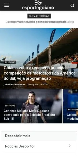 Anteprima del sito Esporte Goiano, media di Brasile per articoli sponsorizzati