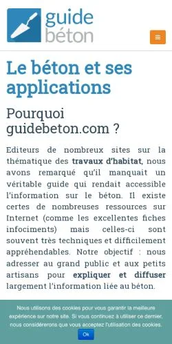 Vorschau der Website GuideBeton, Medium aus Frankreich für gesponserte Artikel