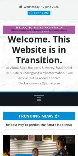 Anteprima del sito BlackEconomics, media di Regno Unito per articoli sponsorizzati