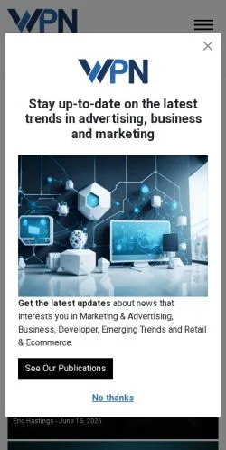 Anteprima del sito WebProNews, media di Stati Uniti per articoli sponsorizzati