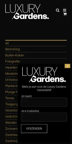 스폰서 기사용 네덜란드 매체 Luxury Gardens 사이트 미리보기