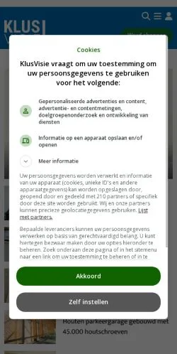 Anteprima del sito KlusVisie, media di Paesi Bassi per articoli sponsorizzati