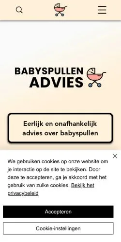 Podgląd witryny Babyspullen Advies, medium z kraju Holandia do artykułów sponsorowanych