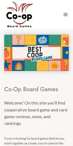 Podgląd witryny Co-op Board Games, medium z kraju Stany Zjednoczone do artykułów sponsorowanych