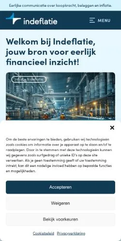 Anteprima del sito Indeflatie, media di Paesi Bassi per articoli sponsorizzati