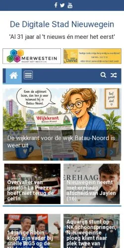 Preview of the Pen Nieuws Nieuwegein website, a media outlet in Netherlands for sponsored articles