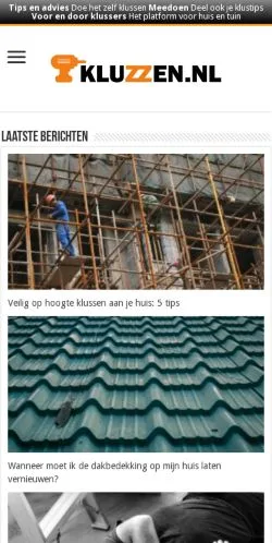 Podgląd witryny Klusblog, medium z kraju Holandia do artykułów sponsorowanych