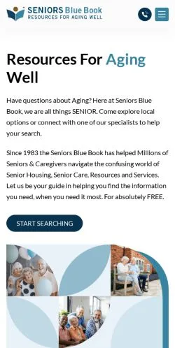 Anteprima del sito Seniors Blue Book, media di Stati Uniti per articoli sponsorizzati