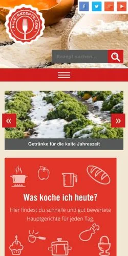 Anteprima del sito Alle-Rezepte, media di Germania per articoli sponsorizzati