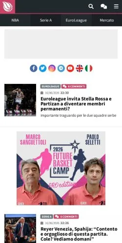 Anteprima del sito Sportando, media di Italia per articoli sponsorizzati