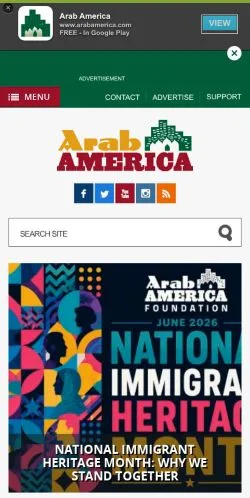 Anteprima del sito Arab America, media di Stati Uniti per articoli sponsorizzati