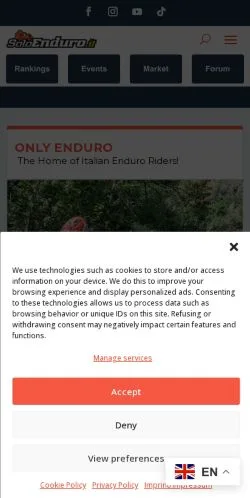 Anteprima del sito Solo Enduro, media di Italia per articoli sponsorizzati