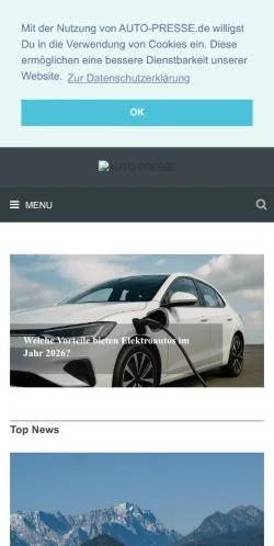 Podgląd witryny Auto-Presse, medium z kraju Niemcy do artykułów sponsorowanych