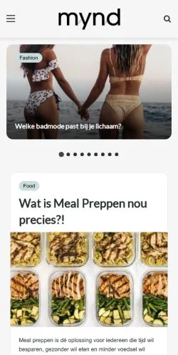 スポンサード記事向けのオランダメディア、Myndのサイトプレビュー