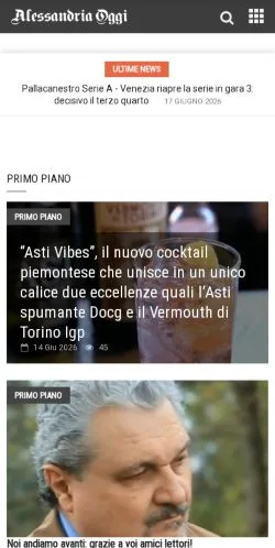 Anteprima del sito Alessandriaoggi, media di Italia per articoli sponsorizzati