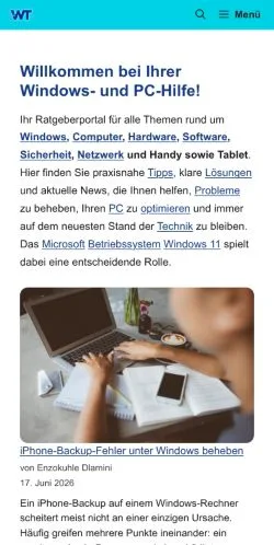 Preview of the Win-Tipps website, a media outlet in Germany for sponsored articles