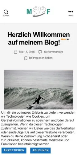 Anteprima del sito Marvin's Fitness, media di Germania per articoli sponsorizzati