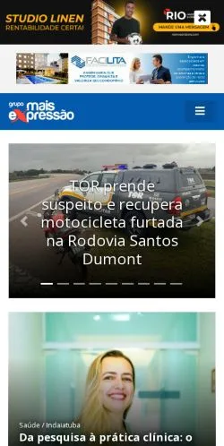 スポンサード記事向けのブラジルメディア、Mais Expressãoのサイトプレビュー