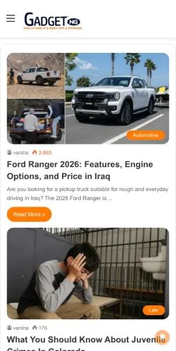Forhåndsvisning av nettstedet GadgetsNG, medium fra USA for sponsede artikler