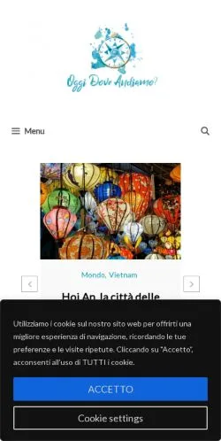 Anteprima del sito Oggi Dove Andiamo, media di Italia per articoli sponsorizzati
