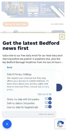 Podgląd witryny Bedford Independent, medium z kraju Wielka Brytania do artykułów sponsorowanych