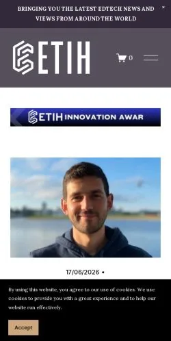 スポンサード記事向けのイギリスメディア、EdTech Innovation Hubのサイトプレビュー