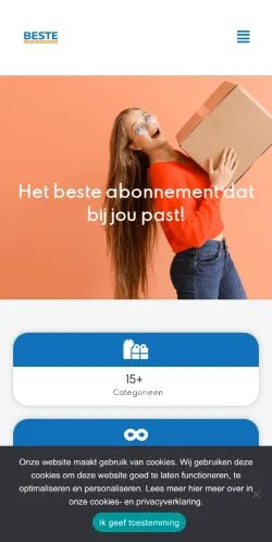 Anteprima del sito Beste Abonnementen, media di Paesi Bassi per articoli sponsorizzati