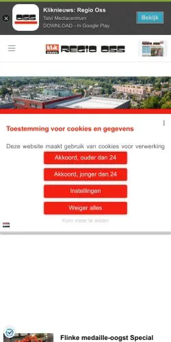 Anteprima del sito Weekblad Regio Oss, media di Paesi Bassi per articoli sponsorizzati