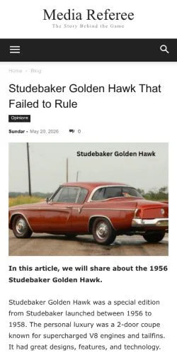 Forhåndsvisning av nettstedet Media Referee, medium fra Storbritannia for sponsede artikler