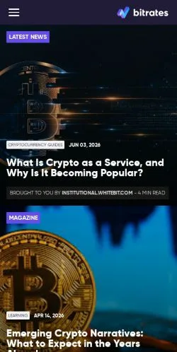 Aperçu du site Bitrates, média de États-Unis pour articles sponsorisés