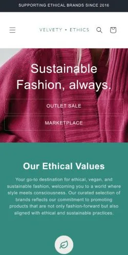 Anteprima del sito Velvety, media di Australia per articoli sponsorizzati