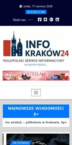 Anteprima del sito Krakow Pulse, media di Polonia per articoli sponsorizzati