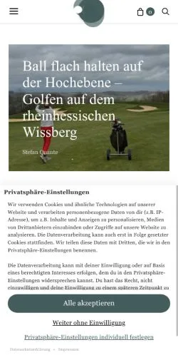 Podgląd witryny Golfsportmagazin, medium z kraju Niemcy do artykułów sponsorowanych