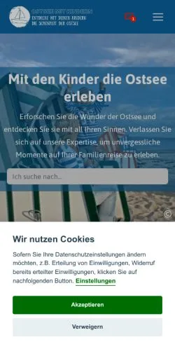Anteprima del sito Ostsee Mit Kindern, media di Germania per articoli sponsorizzati
