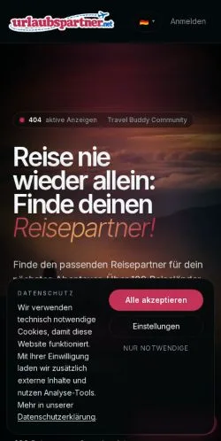 Anteprima del sito Reisepartner, media di Germania per articoli sponsorizzati