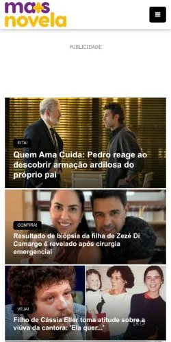 Anteprima del sito Mais Novela, media di Brasile per articoli sponsorizzati