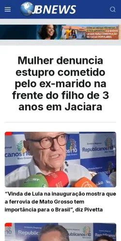 Anteprima del sito JBNEWS, media di Brasile per articoli sponsorizzati