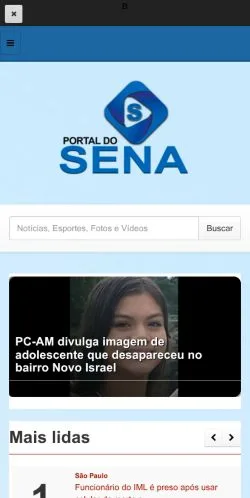 Podgląd witryny Portal do Sena, medium z kraju Brazylia do artykułów sponsorowanych