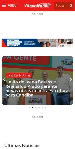 Anteprima del sito Portal Vilson Nunes, media di Brasile per articoli sponsorizzati