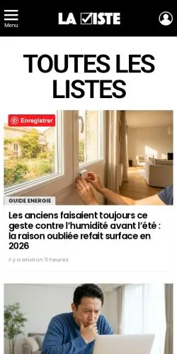 Anteprima del sito La Liste, media di Francia per articoli sponsorizzati