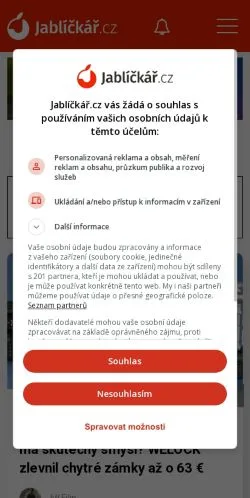 Podgląd witryny Jablíčkář, medium z kraju Czechy do artykułów sponsorowanych