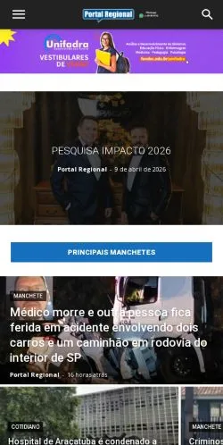 Anteprima del sito Portal Regional, media di Brasile per articoli sponsorizzati