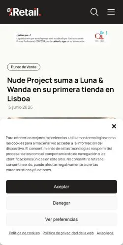 Anteprima del sito DARetail, media di Spagna per articoli sponsorizzati
